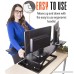 X-Elite Pro XL Standing Desk - Instantly Convert any Surface to a Stand Up Desk! Extra Large Surface Sit to Stand Desk Converter - Easily fits 2 monitors! (X-Elite XL | 36 Inches | Black) - B01MZWL5Y3
