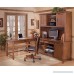 Ashley Furniture Signature Design - Cross Island Swivel Desk Chair - Casters - Casual - Medium Brown Finish - Brown Faux Leather - B01F8MDD9Y