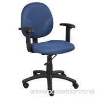 Boss Office Products B9091-BE Dimond Task Chair with Adjustable Arms in Blue - B002FL3M7U