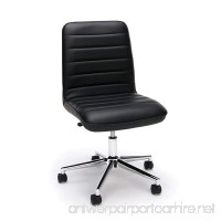 Essentials Leather Mid-Back Office Chair - Armless Leather Computer Chair  Black (ESS-2080-BLK) - B0716S2TFP