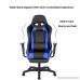 Gaming Chair Big and Tall JULYFOX Office Executive Chair Leather High Back Ergonomic 20 inch Extra Wide Lumbar Support Neck Pillow Upholstered Recliner Desk Chair Black and Blue - B07DNX7PQR