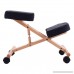 Giantex Ergonomic Kneeling Chair Wooden Adjustable Mobile Padded Seat and Knee Rest (Black) - B01M4OXDUB