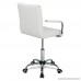 Gotobuy Modern Office Executive PU Leather Swivel Armrest Chair Computer Desk Task White - B016B4T73E