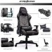 GTRACING Executive High-Back Gaming Chair Computer Office Chair PU Leather Swivel Chair Racing Chair (GT007-Gray) - B07CKTGR6N