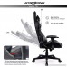 GTRACING Executive High-Back Gaming Chair Computer Office Chair PU Leather Swivel Chair Racing Chair (GT007-Gray) - B07CKTGR6N