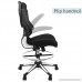 Homevol Ergonomic Swivel Drafting Chair Height Adjustable Breathable Mesh Back with Steel Footring Flip-up Padded Armrest Wheel Fabric Lumbar Support Seat - B076J9RJ2G