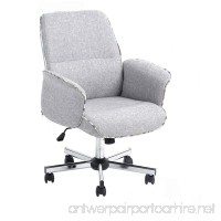 Homy Casa Leisure Grey Fabric Home Office Chair Height Adjustable Chair - B01MDRBPIP