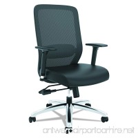 HON Exposure Mesh Task Chair - Mesh High-Back Computer Chair with Leather Seat for Office Desk Black (HVL721) - B01DG9MXJC