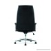 HON Sadie Executive Computer Chair- Height-Adjustable Arms for Office Desk Black Leather with Chrome Accents (HVST330) - B074SPFBLM