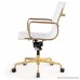 Meelano 348-GD-WHI Office Chair in Vegan Leather Gold/White - B00U5XHXLG