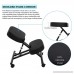 Modrine Ergonomic Kneeling Chair Perfect Adjustable Posture Stool for Home and Office with Thick Comfortable Moulded Foam Cushions Black (Black) - B0798P31S5