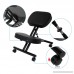 Modrine Ergonomic Kneeling Chair Perfect Adjustable Posture Stool for Home and Office with Thick Comfortable Moulded Foam Cushions Black (Black) - B0798P31S5