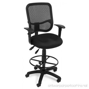 OFM 130-AA3-DK-A05 Mesh Comfort Series Ergonomic Task Chair with Arms and Drafting Kit - B001A0AQI0