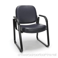 OFM Reception Chair with Arms - Anti-Microbial/Anti-Bacterial Vinyl Guest Chair  Navy (403-VAM) - B003IR5WF0