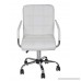 TMS White Modern Office Executive Synthetic Leather Swivel Arms Chair Computer Desk Task - B00MWEGMCM