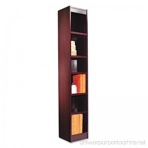 Alera ALEBCS67212MY Narrow Profile Bookcase Wood Veneer Six-Shelf 12w x 11-3/4d x 72h Mahogany - B003I85VQO