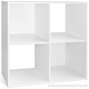 CAP LIVING 4/6/8 Cube Room Organizer Shelf Storage Divider 2 x 2/2 x 3/2 x 4 Bookcase Colors Available in Espresso and White (White 4 Cube) - B07F7547RH