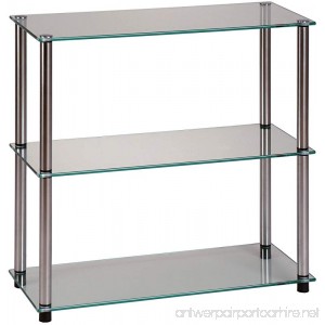 Convenience Concepts Designs2Go Go-Accsense 3-Shelf Glass Bookcase Clear Glass - B000W9TVEK