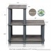Furinno 14032GY/GY Turn-N-Tube Accent Decorative Shelf French Oak/Grey - B00NIYX818