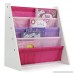 Tot Tutors Kids Book Rack Storage Bookshelf White/Pink & Purple (Friends Collection) - B01L27ZNAQ