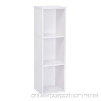 Way Basics Eco 3 Shelf Narrow Bookcase and Storage Unit  White  - B001TREQXA