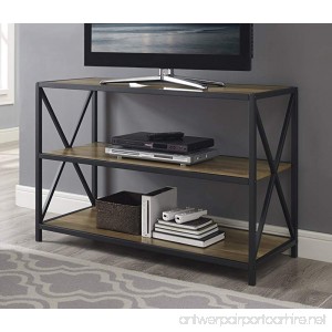 WE Furniture Wood Media Bookshelf in Rustic Oak - 40 - B0767VG639