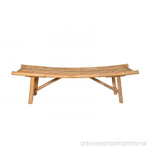 boohugger Natural Bamboo Asahi Bench | Japanese Zen Design | Garden Bench | Handmade | 59”x18”x18” - B07BBHNS5W