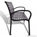 Festnight 3-Seater Outdoor Patio Garden Bench Porch Chair Seat with Steel Frame Solid Construction 49 x 24 x 32 - B073GZPXT7