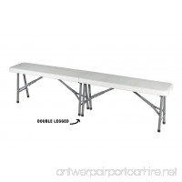 Ontario Furniture- White Plastic Portable Folding Bench for Indoor/Outdoor Garden  Picnic  party  6' - B00WRJ6HFO