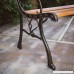 Outdoor Garden Bench Wood and Metal Furniture Deck Seat 50 in. Curved Crisscross Pattern Back Ideal for Backyard Porch or Gazebo - B06Y15BKNV