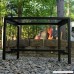 Sunnydaze Black Mesh Patio Fire Pit Bench 23 x 16 Inch - 2 Benches - B00KDPGQF0