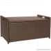 Victoria Young Resin Wicker Deck Box Storage Bench Container with Seat and Cushion Indoor and Outdoor Use 60 Gallon Espresso Brown - B0798KWCL5