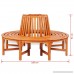 vidaXL Wooden Tree Surround Garden Furniture Outdoor Bench Circular Wrap Around Seating - B07FDYZ4B6