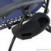 2 Folding Zero Gravity Reclining Lounge Chairs Utility Tray Outdoor Beach Patio Blue - B018UIMNDK