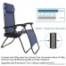 Bonnlo Infinity Zero Gravity Chair Set of 2 Outdoor Lounge Patio Chairs with Pillow and Utility Tray Adjustable Folding Recliner for Deck Patio Beach Yard Pack (Blue) - B07F74C7P3