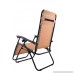 BTEXPERT Zero Gravity Chair Case Lounge Outdoor Patio Beach Yard Garden with Utility Tray Cup Holder Tan Beige Set of 2 - B06Y66HDSP