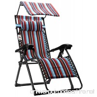 FLAMROSE Zero Gravity Stylish Recliner Outdoor Patio Pool Beach Chair - B06XQ5L3N5