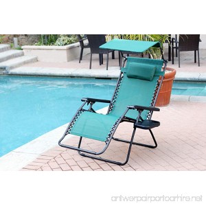 Jeco GC7 Oversized Zero Gravity Chair with Sunshade and Drink Tray Green - B00YALCMYW