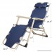 Lucky Tree Outdoor Zero Gravity Lounge Chair Patio Beach Pool Folding Recliner (Darkblue) - B078LWMKL7