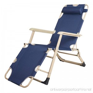 Lucky Tree Outdoor Zero Gravity Lounge Chair Patio Beach Pool Folding Recliner (Darkblue) - B078LWMKL7