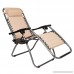 Olym Store Lounge Chair Outdoor Zero Gravity with Pillow and Cup Holder Set of Two(Khaki) - B07BHGZRHB