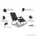 Overzied Padded Deluxe Zero Gravity Chair XL Black& Navy Blue Lounge Patio Chairs Outdoor Yard Beach Support 250lbs - B07G232FWK