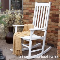 Classic White Traditional Wood Porch Rocker Rocking Chair Patio Lawn Garden Furniture - B078T1WS3R