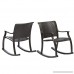 dali Rattan Rocker Chair Weather Resistant Wicker Rocking Armchair Chair Cast Aluminum Fram Outdoor Patio Glider Lounge Wicker Chair - B07C3ML2JD