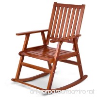 Giantex Rocking Chair Solid Wood Rocker Indoor Outdoor Porch Patio Furniture (Natural) - B07BF959SV