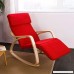 Haotian Comfortable Relax Rocking Chair with Foot Rest Design Lounge Chair Recliners Poly-cotton Fabric Cushion FST16-R Red Color - B014ZG9FEQ