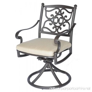 Meadow Decor 2623-45 Kingston Patio Swivel Rocker Chair Black - B008DAGK80