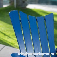 Outdoor Ocean Wave Adirondack Wood Rocking Chair 34.25W x 29.13D x 43.11H in. - Cobalt - B06VT8T9GC