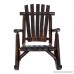 Outsunny Fir Wood Rustic Outdoor Patio Adirondack Rocking Chair Furniture - B07BSRCSHJ