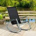Outsunny Padded Steel Sling Porch Rocker Patio Chair - B073SBB38W
